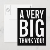 Carte postale très grande Merci (Devant / Derrière)