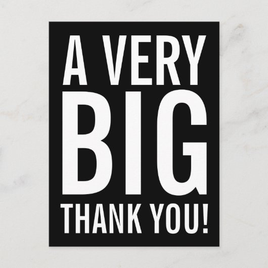 Carte postale très grande Merci (Devant)