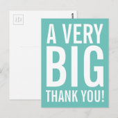 Carte postale très grande Merci (Devant / Derrière)