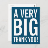 Carte postale très grande Merci (Devant / Derrière)
