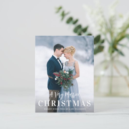 Carte Postale Très joyeux mariage faire-part (Debout devant)