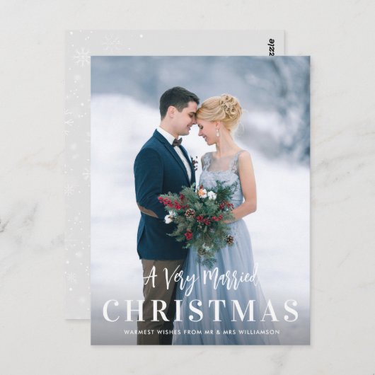 Carte Postale Très joyeux mariage faire-part (Devant / Derrière)