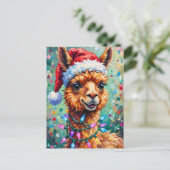 Carte Postale Très Joyeux Noël Llama (Debout devant)