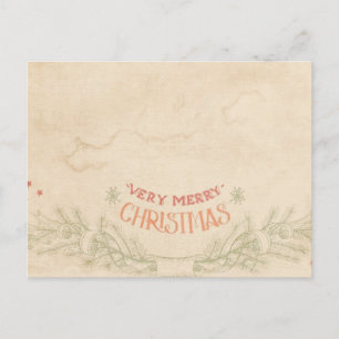 Carte Postale Très Joyeux Noël Vintage Vieux