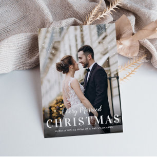Carte Postale TRÈS MARIÉ   écriture blanche noël