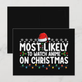 Carte Postale Très Probable De Regarder L'Anime Sur La Famille D (Devant / Derrière)