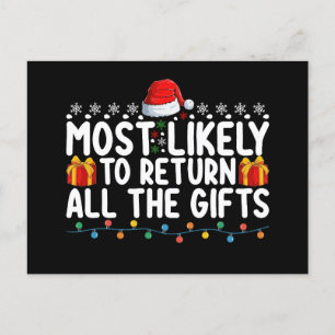 Carte Postale Très Probable De Retourner Tous Les Cadeaux Noël