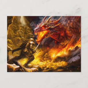 Carte Postale Trésor des Nibelungen. Siegfried combat le dragon