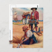 Carte Postale Trésor du pirate (Devant / Derrière)