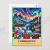 Carte Postale Trésors du Tennessee Repères Dynamiques (Devant / Derrière)
