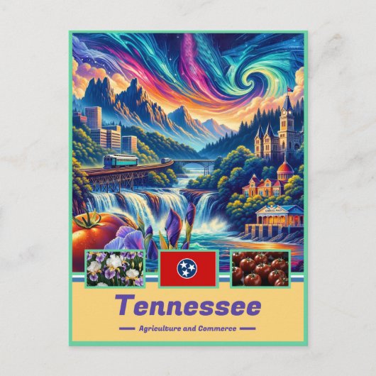 Carte Postale Trésors du Tennessee Repères Dynamiques (Devant)
