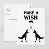 Carte Postale TRex Faire un voeu (Devant / Derrière)