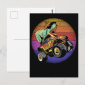 Carte Postale Trex Monster Truck Boys Dinosaur Monster Trucs (Devant / Derrière)