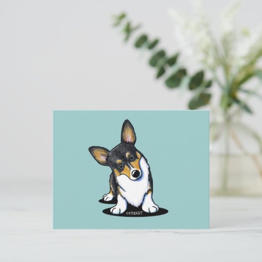 Carte postale Tri Curious Corgi (Debout devant)