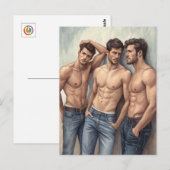 Carte Postale Triad of Desire: Modern Watercolor Realism (Devant / Derrière)