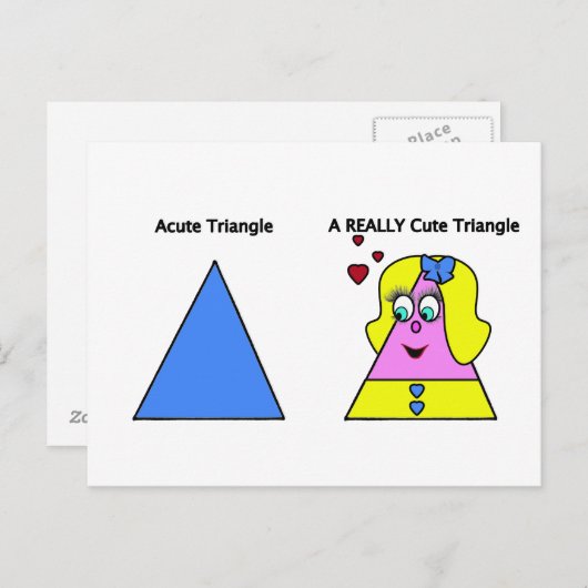 Carte Postale Triangle Aigu Un Triangle Vraiment Joli (Devant / Derrière)