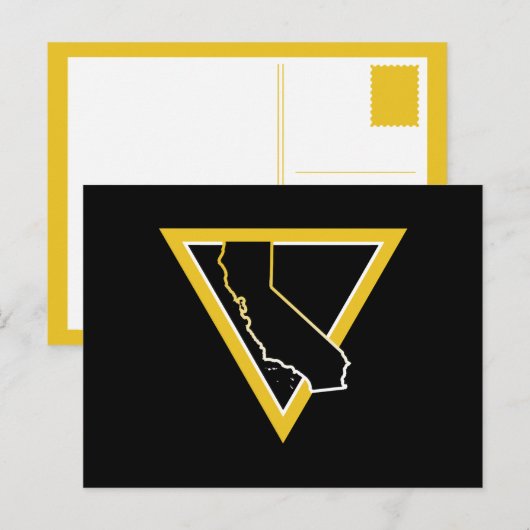 Carte Postale triangle californie (Devant / Derrière)