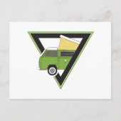 Carte Postale triangle classique camper vert camper van (Devant)