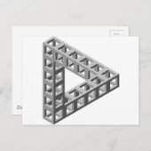 Carte Postale Triangle d'illusion optique impossible (Devant / Derrière)