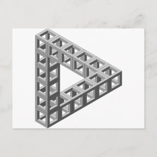 Carte Postale Triangle d'illusion optique impossible