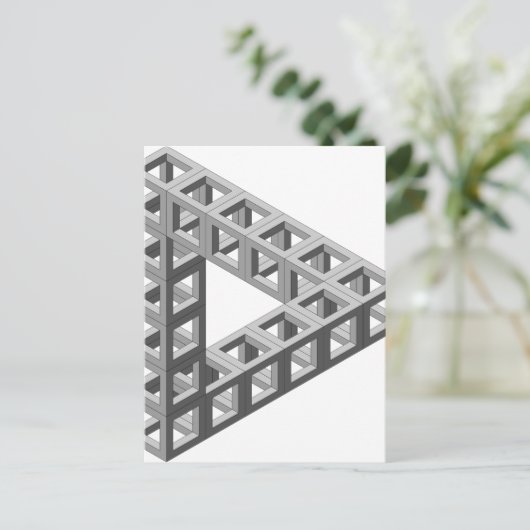 Carte Postale Triangle d'illusion optique impossible (Debout devant)