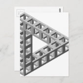 Carte Postale Triangle d'illusion optique impossible (Devant / Derrière)