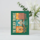 Carte Postale Triangle d'or Illustration Vintage Inde (Debout devant)