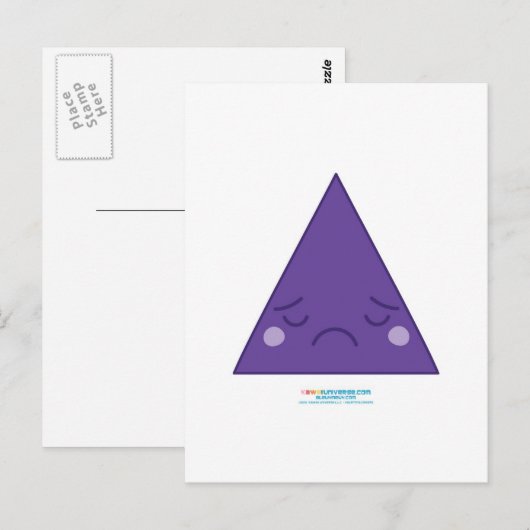 Carte Postale Triangle Kawaii Sad (Devant / Derrière)