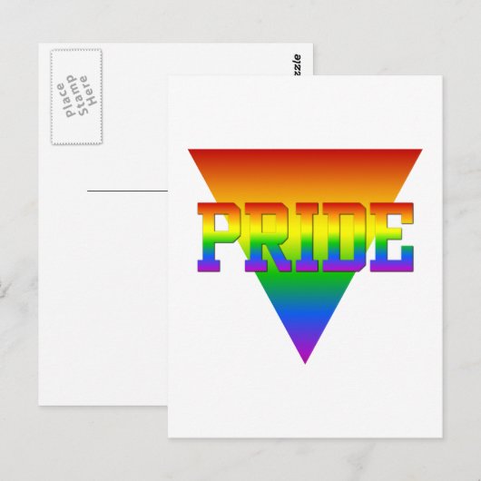 Carte postale Triangle Pride, personnaliser (Devant / Derrière)