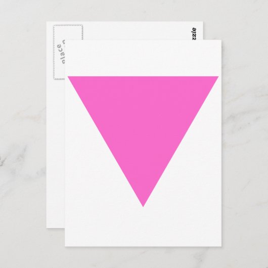 Carte Postale Triangle rose (Devant / Derrière)