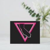 Carte Postale triangle rose californie (Debout devant)