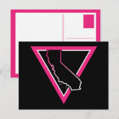 Carte Postale triangle rose californie (Devant / Derrière)