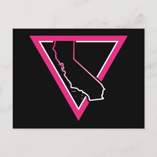 Carte Postale triangle rose californie (Devant)