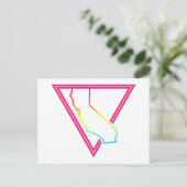 Carte Postale triangle rose californie (Debout devant)