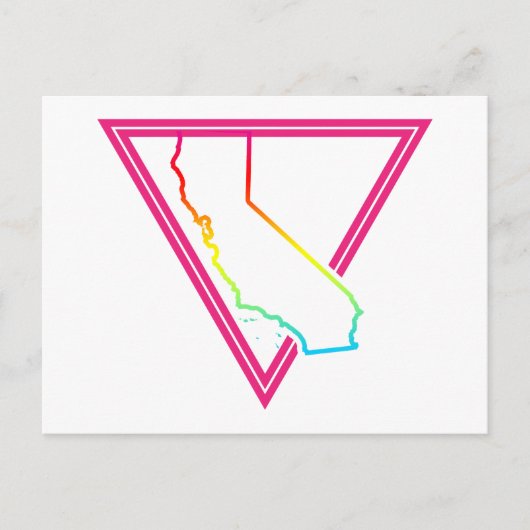 Carte Postale triangle rose californie (Devant)