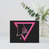 Carte Postale triangle rose rhode island (Debout devant)