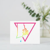 Carte Postale triangle rose rhode island (Debout devant)