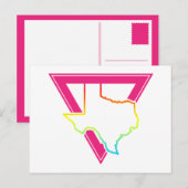Carte Postale triangle rose texas (Devant / Derrière)