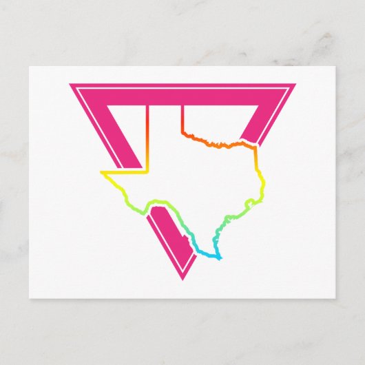 Carte Postale triangle rose texas (Devant)