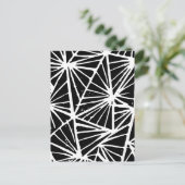 Carte Postale Triangles Abstraits noir et blanc Coupe Lino (Debout devant)