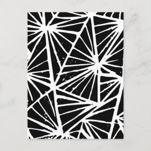 Carte Postale Triangles Abstraits noir et blanc Coupe Lino