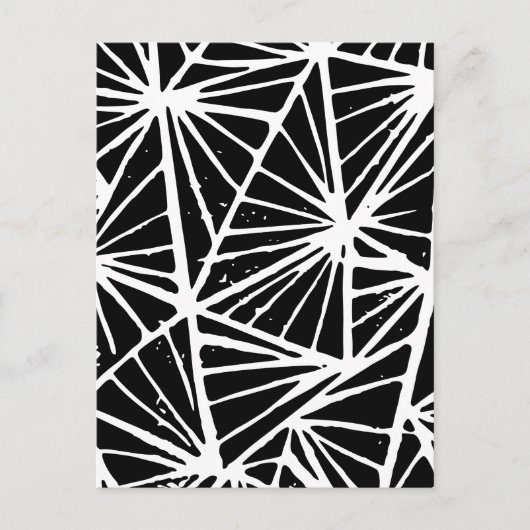 Carte Postale Triangles Abstraits noir et blanc Coupe Lino (Devant)