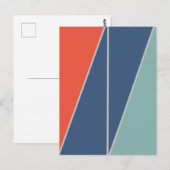 Carte Postale Triangles conception géométrique Abstraite (Devant / Derrière)