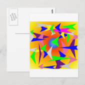 Carte Postale triangles dans la conception avec arrière - plan j (Devant / Derrière)