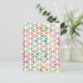 Carte Postale triangles de peinture à l'aquarelle cool (Debout devant)