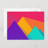 Carte Postale Triangles et pyramides géométriques de couleurs vi (Devant / Derrière)