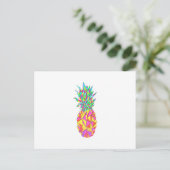 Carte Postale Triangles géométriques roses Girly Ananas (Debout devant)
