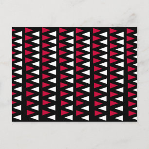 Carte Postale Triangles noir, rouge et blanc