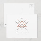 Carte Postale Triangles Rose Gold Silver (Devant / Derrière)