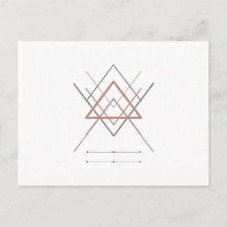 Carte Postale Triangles Rose Gold Silver
